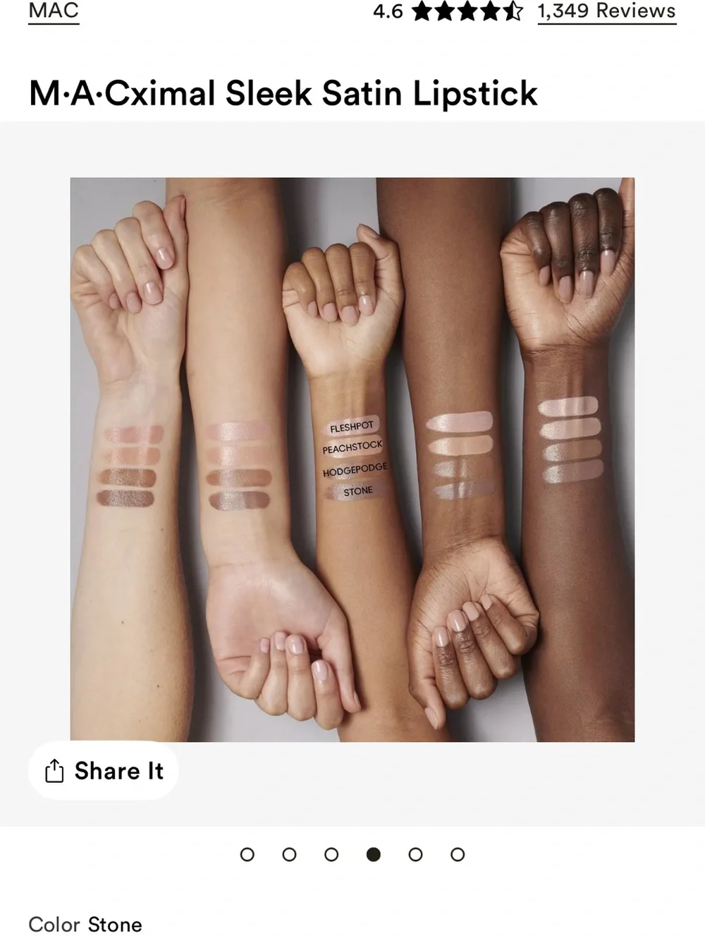 MAC Cosmetics Sleek Satin Lipstick — Muted Taupe Brown